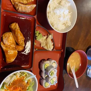 Salmon teriyaki bento
