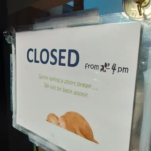 2-4 pm CLOSED