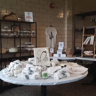 a table with items on it