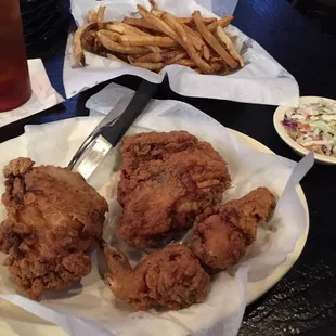 Four-piece fried chicken dinner