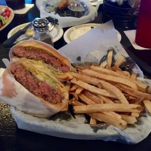 3/4lb burger with fries. With all the trendy places that come and go The Point has always had great food.