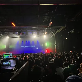 Sound booth taking up most the standing room.