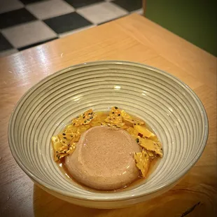 Chocolate Panna Cotta (with citrus and sesame brittle)