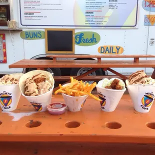 1.75 for the best fried pickles... Fries and crunchy chicken cone were magnificent too