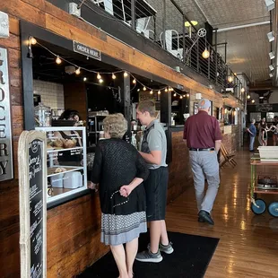 customers at the counter