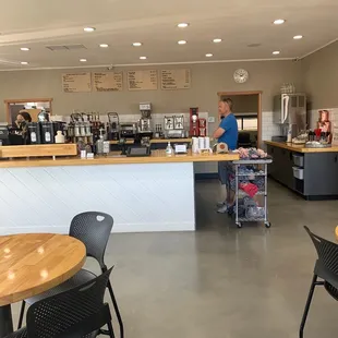 a man standing at the counter