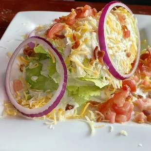 Wedge salad with ranch