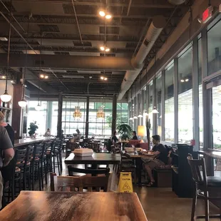 people sitting at tables