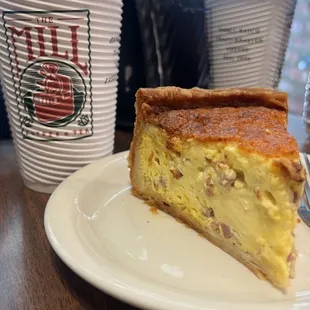 Quiche Lorraine and lattes