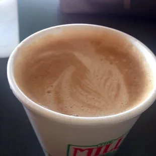 Hazlenut latte with almond milk