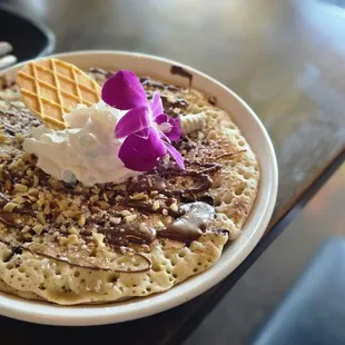 Chocolate Chip Hazelnut pancakes!