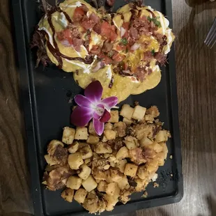 Slow Smoked Brisket Benedict