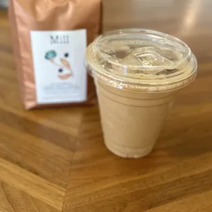 Iced caramel latte (verrrrry sweet)