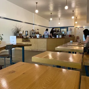Inside seating and counter