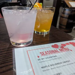Be Mine and Hot Hubby cocktails
