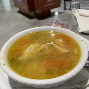 Chicken dumpling soup is a favorite