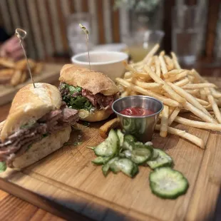 Prime Rib Sandwich with Steak Frites