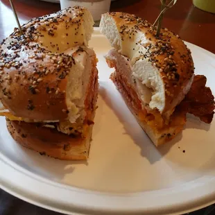 BLT on everything bagel , totally recommend