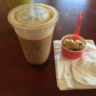 Iced Caramel Macchiato &amp; Candy Bar Gelato!  So good