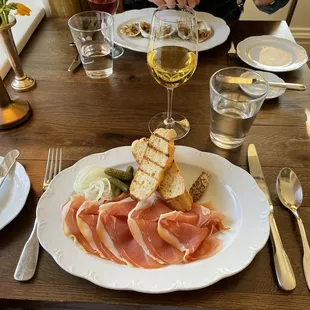 a plate of food on a table