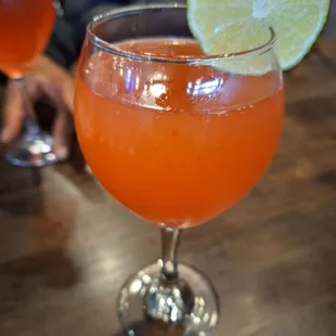a close up of a drink