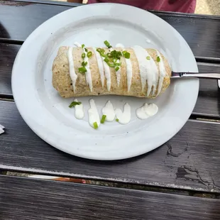 I think this was the cowboy burrito. My friend didn't say if she liked it or not. 7-14-24