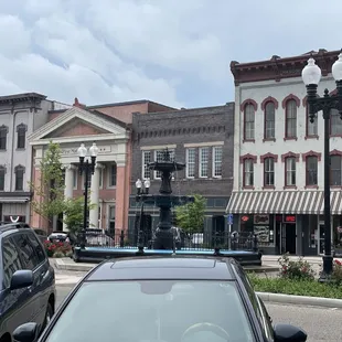 cars parked in front of the building