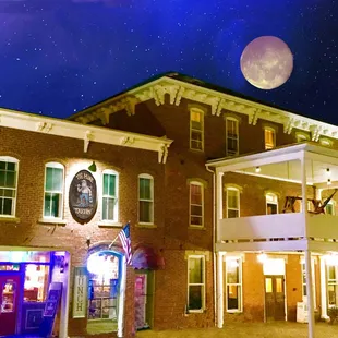 a full moon in the sky