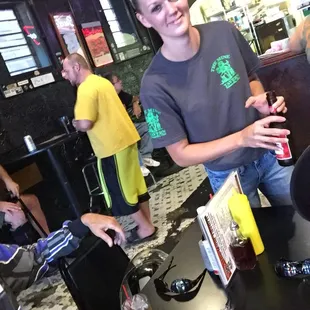 The staff is great! Beer is COLD, and the MINE BURGER is BOLD!!!