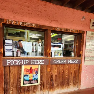 the front of the restaurant