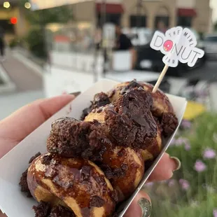 Brownie flavored Mini Donuts