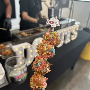 Fruity Pebbles Skewer - Donuts on a Stick
