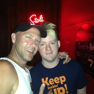 two men posing for a picture