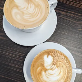 Dirty chai and flat white