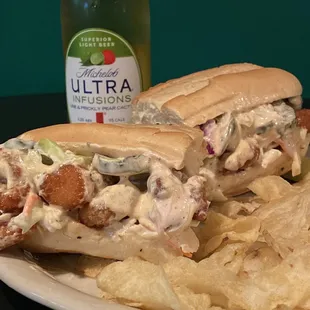 Shrimp Po'Boy &amp; Much Ultra Lime Infusions