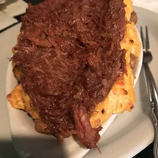 Barbque pork tater cheese