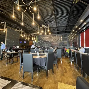 the dining area of the restaurant