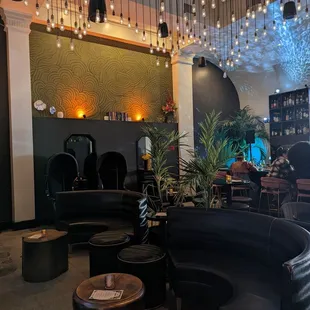 the lobby of a hotel