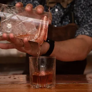Pouring an Old Fashioned