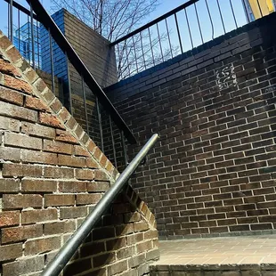 The stairs to the street