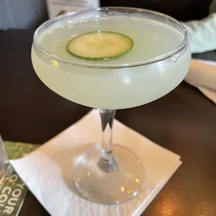 Cucumber lime martini