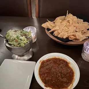 Chips, Salsa &amp; Guacamole Mild or Medium