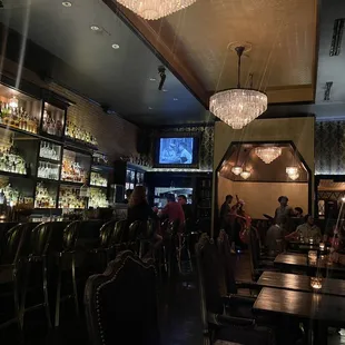Inside seating and jazz music
