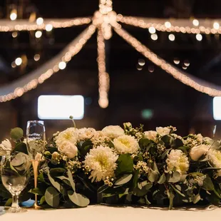 MAIN ROOM WHITE TULLE WITH LIGHTS CEILING DECOR