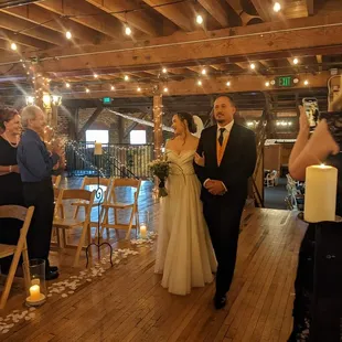 The bride and her father