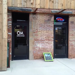 Entrance to OM.Boutique at the Mix at Union Plaza