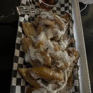 Peach cobbler waffle