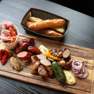 a variety of meats and vegetables