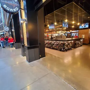 I&apos;m here on a Tuesday hockey night!  ZOOM IN on the lower Bar Wall with decor Hub Caps!  3/8/2022