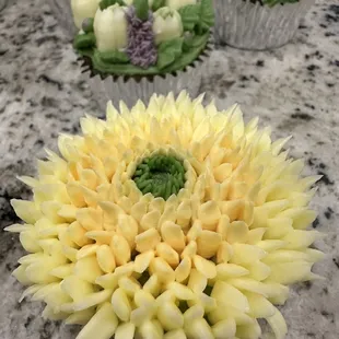 Custom floral cupcakes